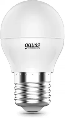 Лампа светодиодная Gauss Elementary 8Вт цок.:E27 шар 220B св.свеч.бел.хол. упак.:10шт 53238 - фото 7