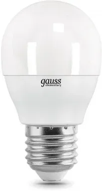 Лампа светодиодная Gauss Elementary 10Вт цок.:E27 шар 220B св.свеч.бел.теп. упак.:10шт 53210 - фото 8