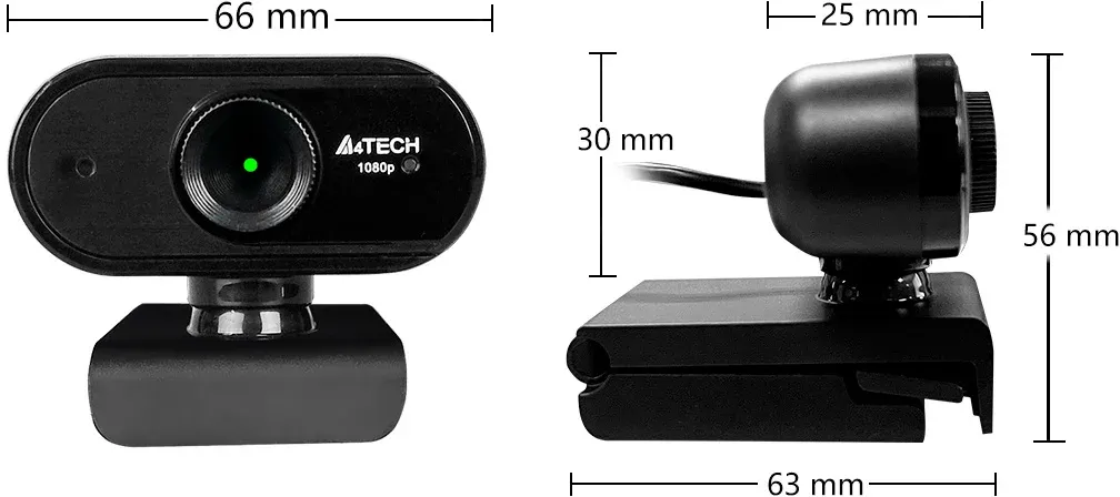Камера Web A4Tech PK-925H черный 2Mpix 1920x1080 USB2.0 с микрофоном - фото 4