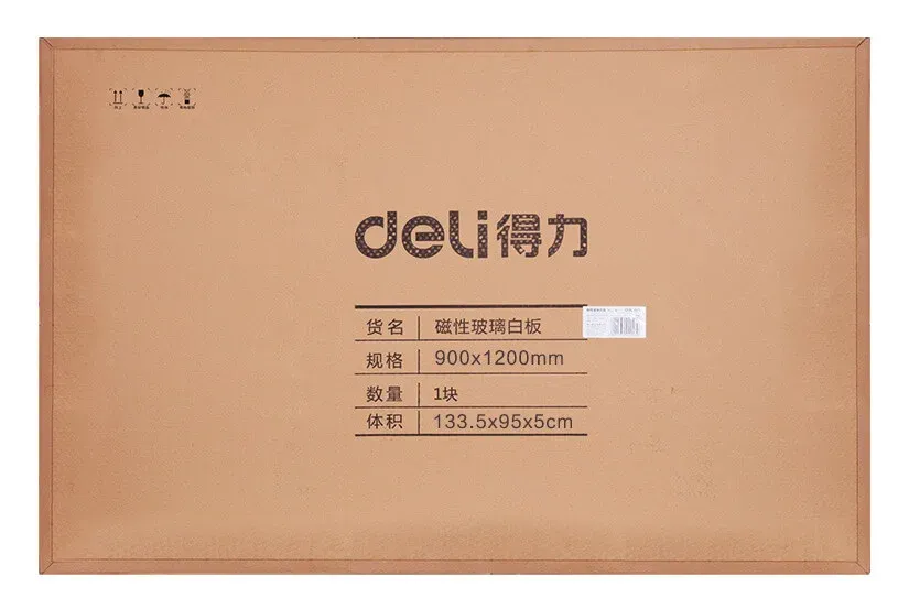 Доска стеклянная Deli 8736 стеклянная белый 90x120см стекло магнитный 4 магнита/2 маркера/стиратель - фото 4