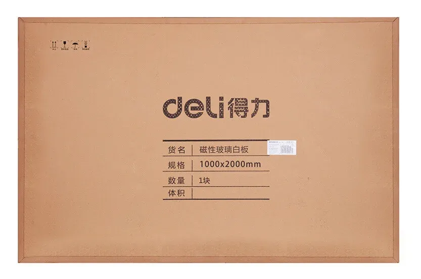 Доска стеклянная Deli 8741 стеклянная белый 100x200см стекло магнитный 4 магнита/2 маркера/стиратель - фото 4