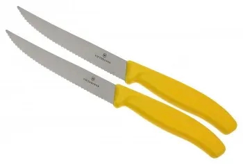 Набор ножей Victorinox Swiss Classic 6.7936.12L8B 6.7936.12L8B для пиццы компл.:2предм. желтый блистер - фото 6