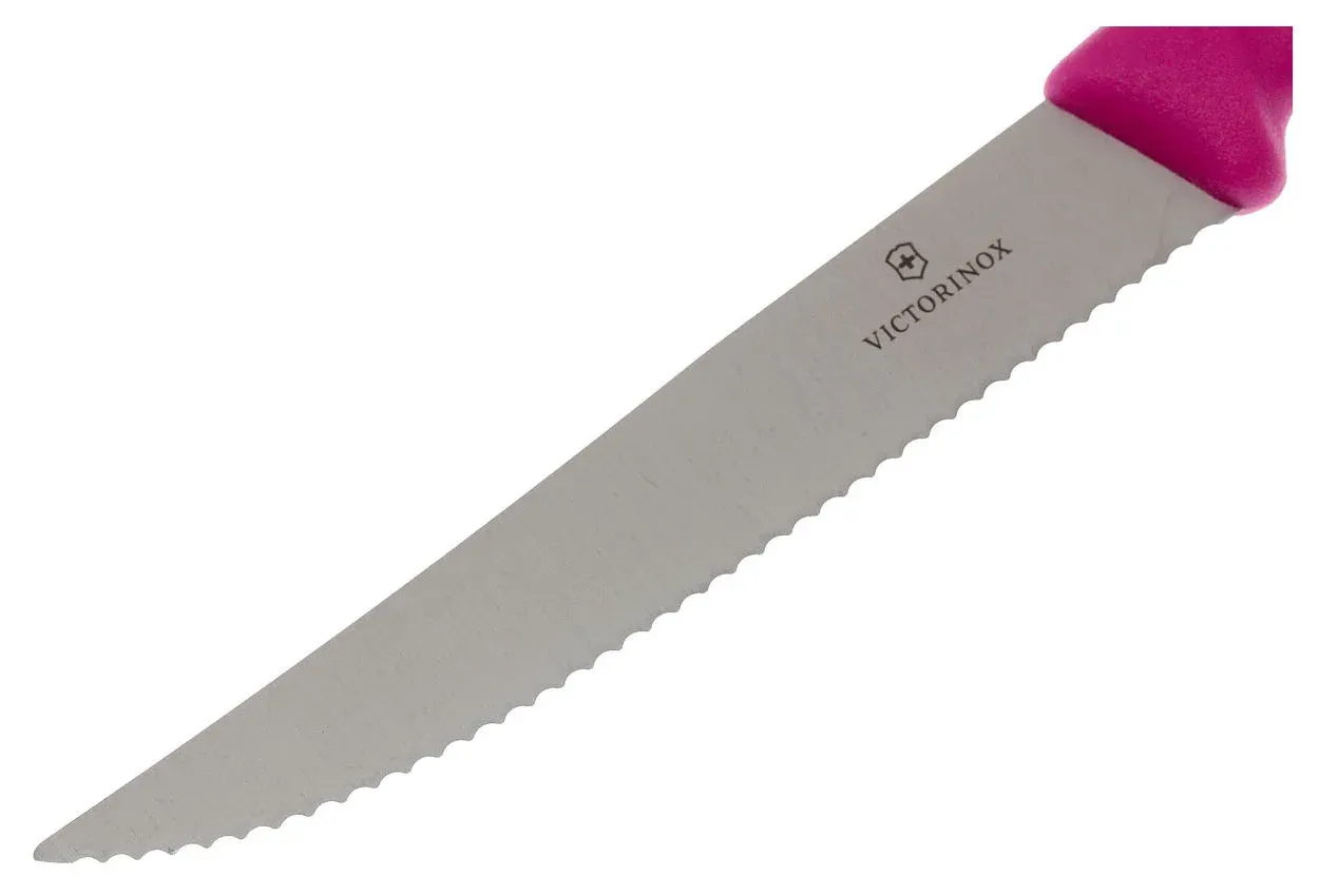 Набор ножей Victorinox Swiss Classic 6.7936.12L5B 6.7936.12L5B для пиццы компл.:2предм. розовый блистер - фото 2