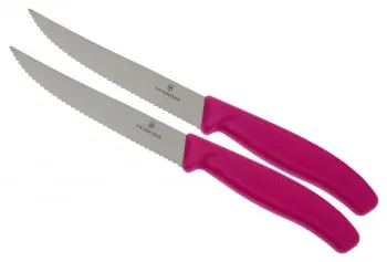 Набор ножей Victorinox Swiss Classic 6.7936.12L5B 6.7936.12L5B для пиццы компл.:2предм. розовый блистер - фото 6