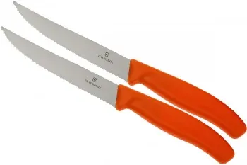 Набор ножей Victorinox Swiss Classic 6.7936.12L9B 6.7936.12L9B для пиццы компл.:2предм. оранжевый блистер - фото 5