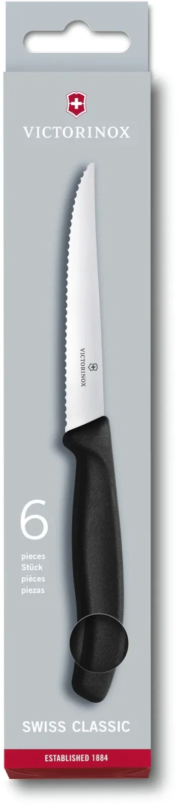 Набор ножей кухон. Victorinox Swiss Classic 6.7233.6 компл.:6предм. черный европодвес - фото 2