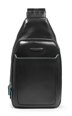 Рюкзак слинг мужской Piquadro Blue Square CA4827B2/N черный натур.кожа - фото 8