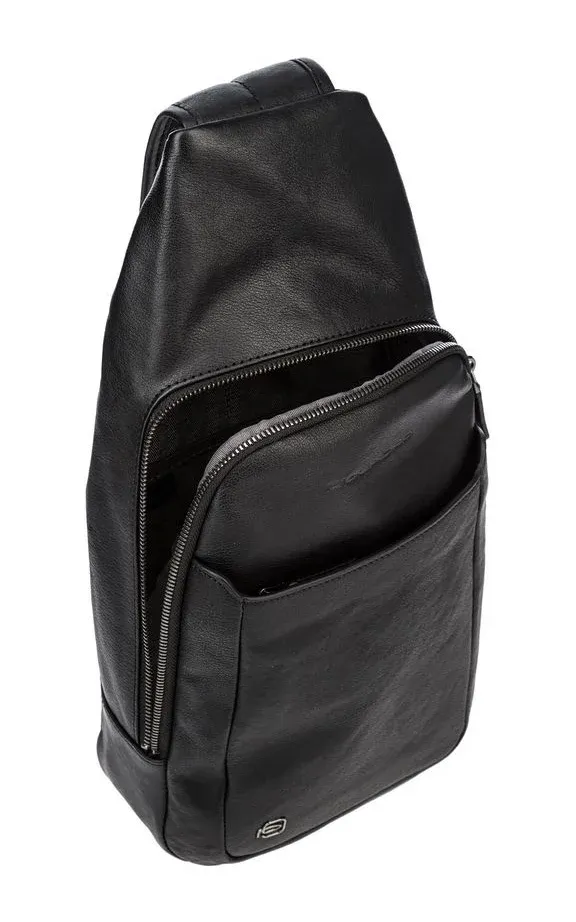 Рюкзак слинг Piquadro Black Square CA4827B3/N черный натур.кожа - фото 3