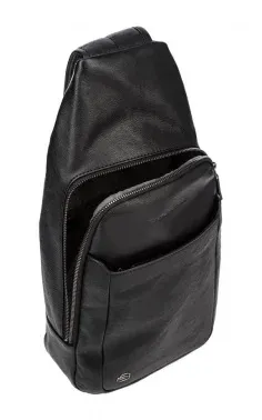 Рюкзак слинг Piquadro Black Square CA4827B3/N черный натур.кожа - фото 7