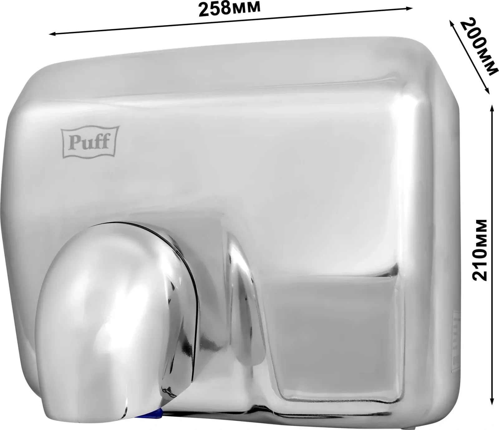 Сушилка для рук Puff 8843 2300Вт хром - фото 6