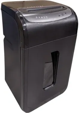 Шредер Office Kit S218 1,9x13 черный секр.P-5 фрагменты 22лист. 30лтр. скрепки скобы пл.карты CD - фото 7