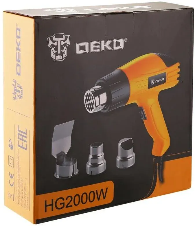 Технический фен Deko HG2000W 2000Вт темп.350/500С 063-4166 - фото 4