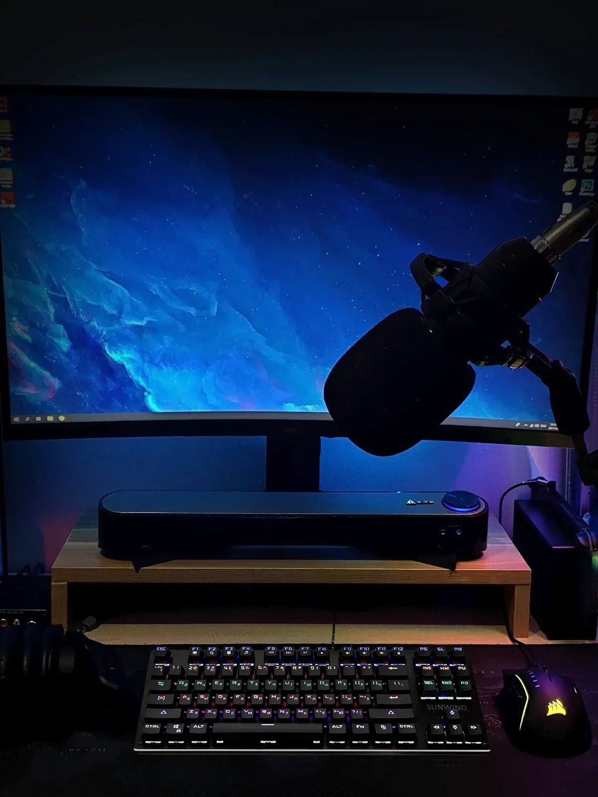 Клавиатура SunWind SW-K900G механическая черный USB Multimedia for gamer LED 1422332 кабель 1.8м - фото 2