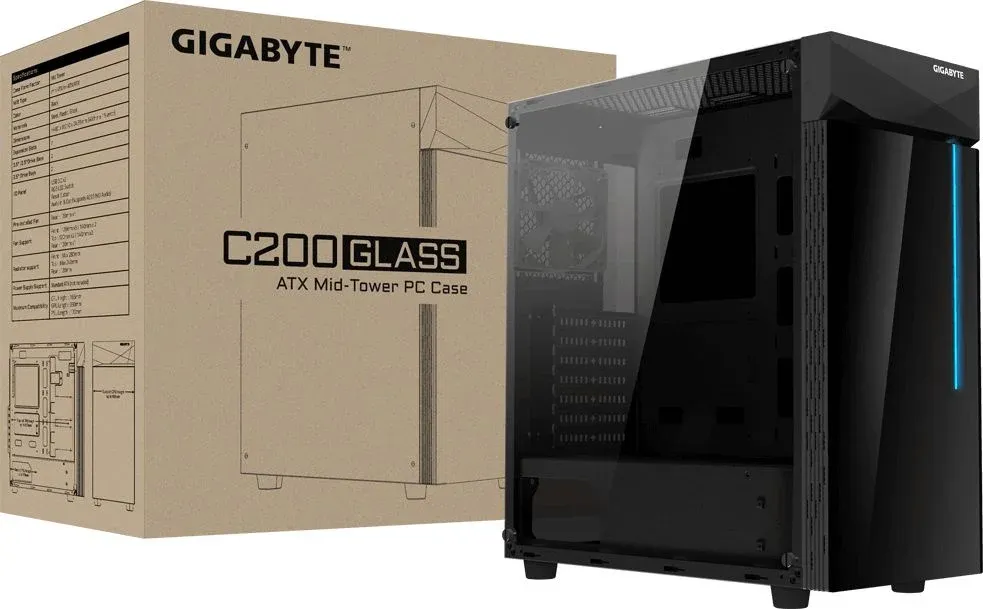 Корпус Gigabyte C200 GB-C200G черный без БП ATX 5x120mm 4x140mm 2xUSB3.0 audio bott PSU - фото 8