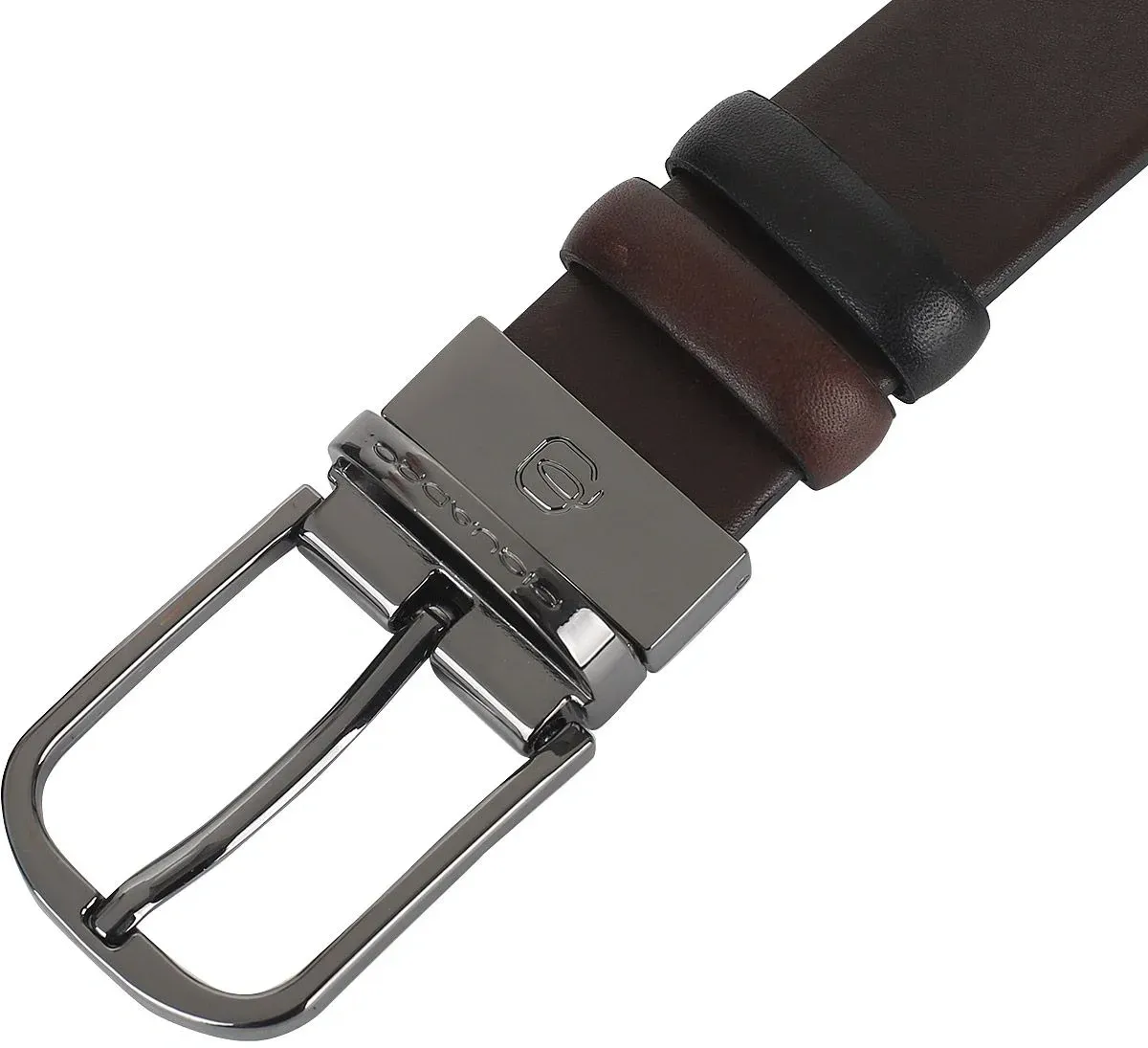 Ремень мужской Piquadro Black Square CU4877B3/TMN регулир. 125х3.5см темно-коричневый/черный натур.кожа - фото 3