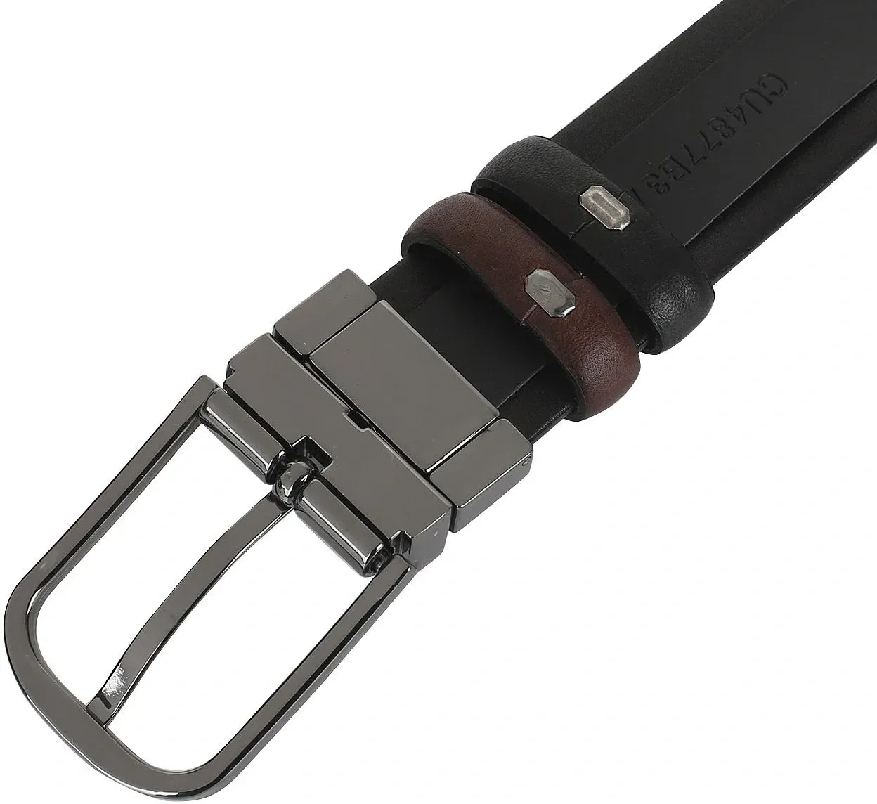 Ремень мужской Piquadro Black Square CU4877B3/TMN регулир. 125х3.5см темно-коричневый/черный натур.кожа - фото 4