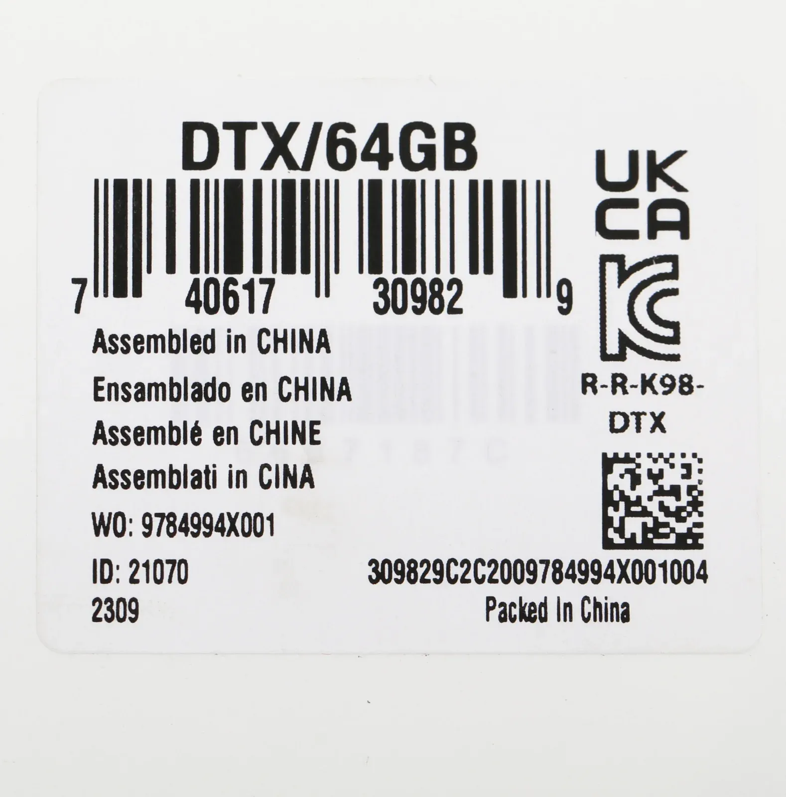 Флеш Диск Kingston 64Gb DataTraveler Exodia DTX/64GB USB3.2 черный/голубой, 64 ГБ - фото 3