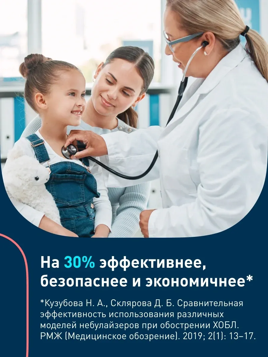 Ингалятор Omron NE-C28 Plus NE-C28P-RU компрессорный стационарный белый - фото 3