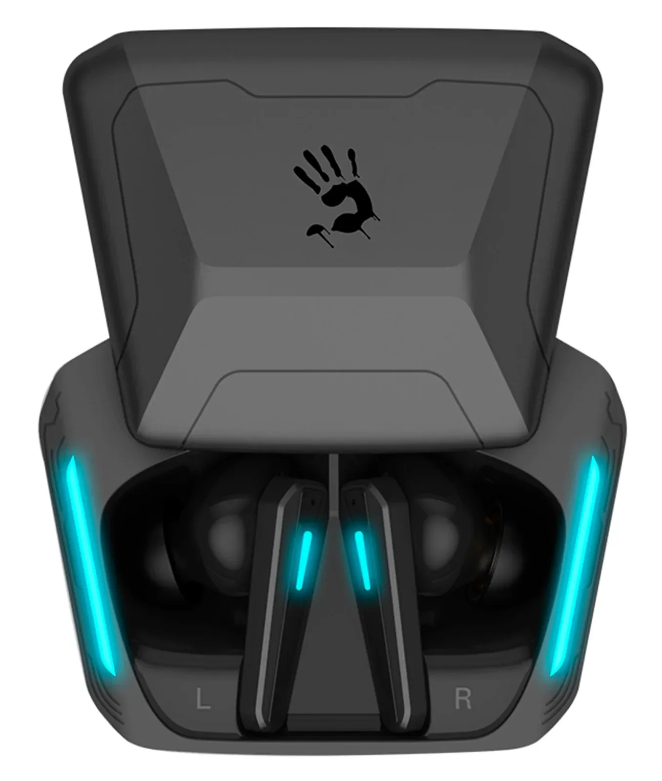 Гарнитура внутриканальные A4Tech Bloody M70 черный/синий беспроводные bluetooth в ушной раковине M70 BLACK+BLUE - фото 2