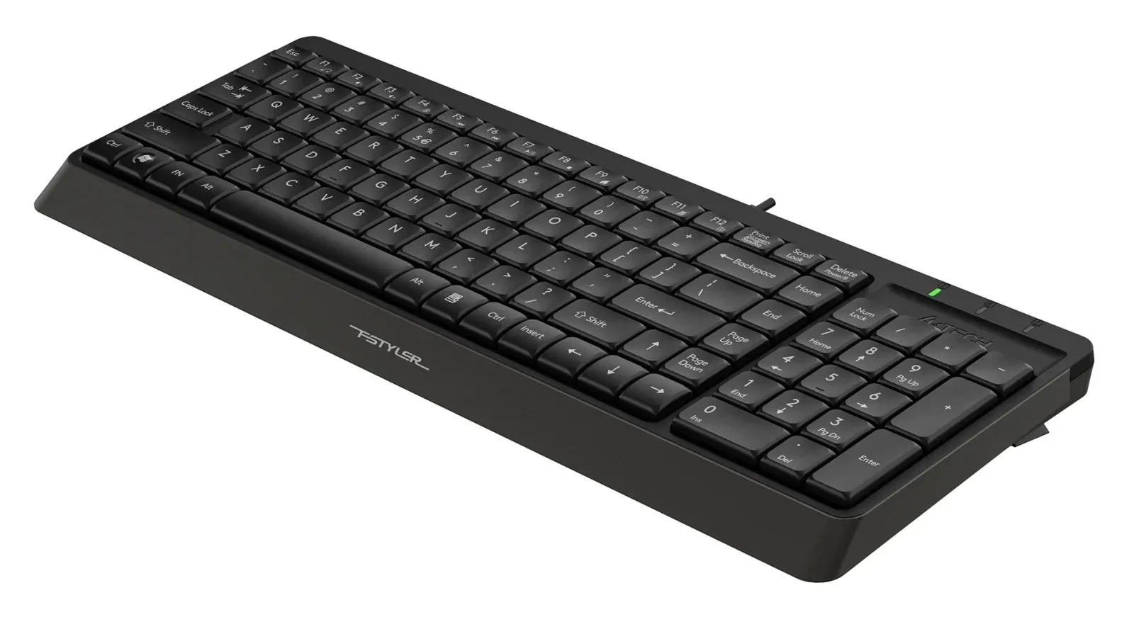 Клавиатура A4Tech FK15 черный USB FK15 BLACK кабель 1.5м - фото 4