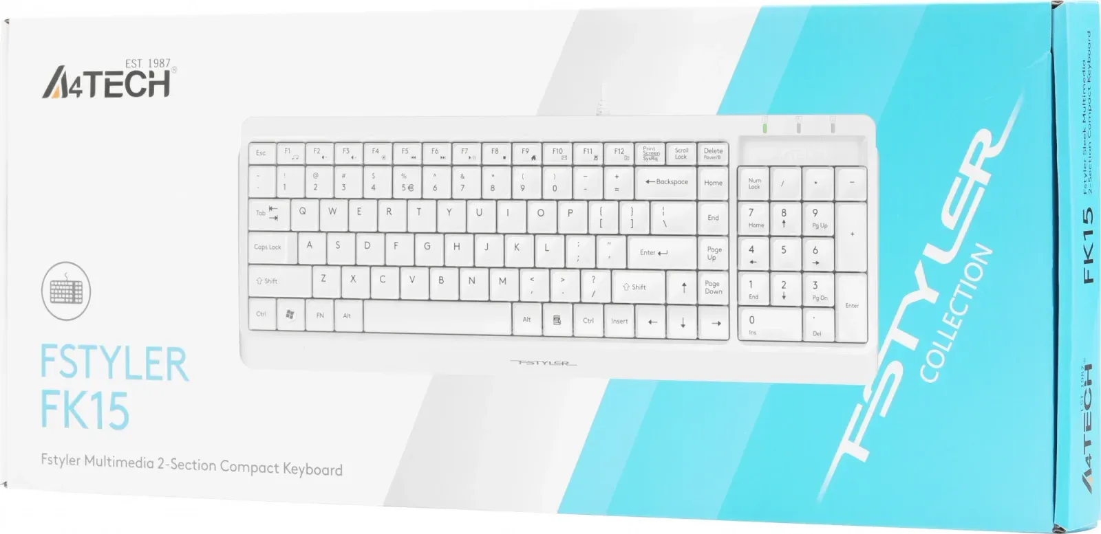 Клавиатуры A4TECH FK15 белый - фото 1