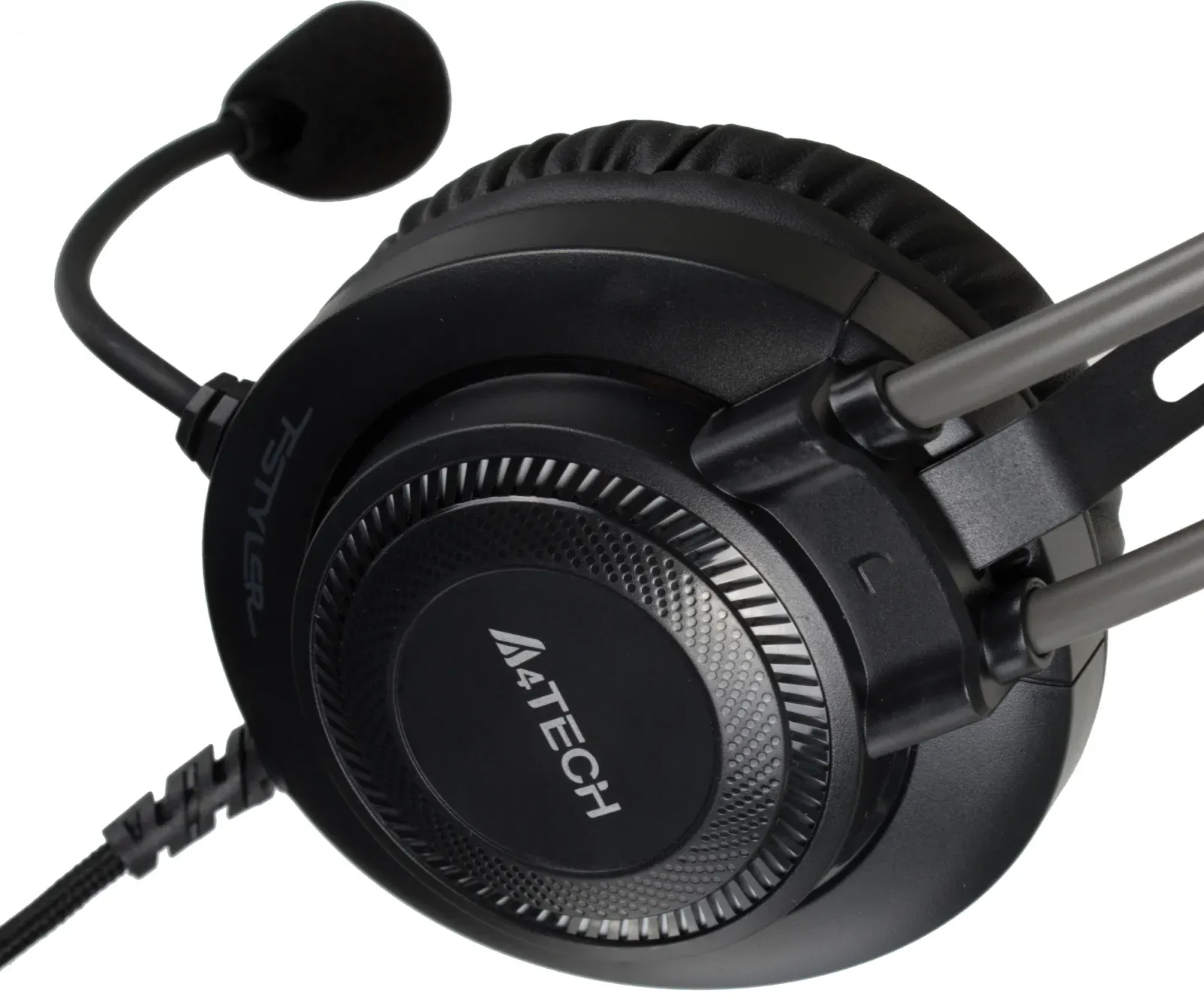 Наушники с микрофоном A4Tech Fstyler FH200U серый 2м накладные USB оголовье FH200U GREY - фото 8
