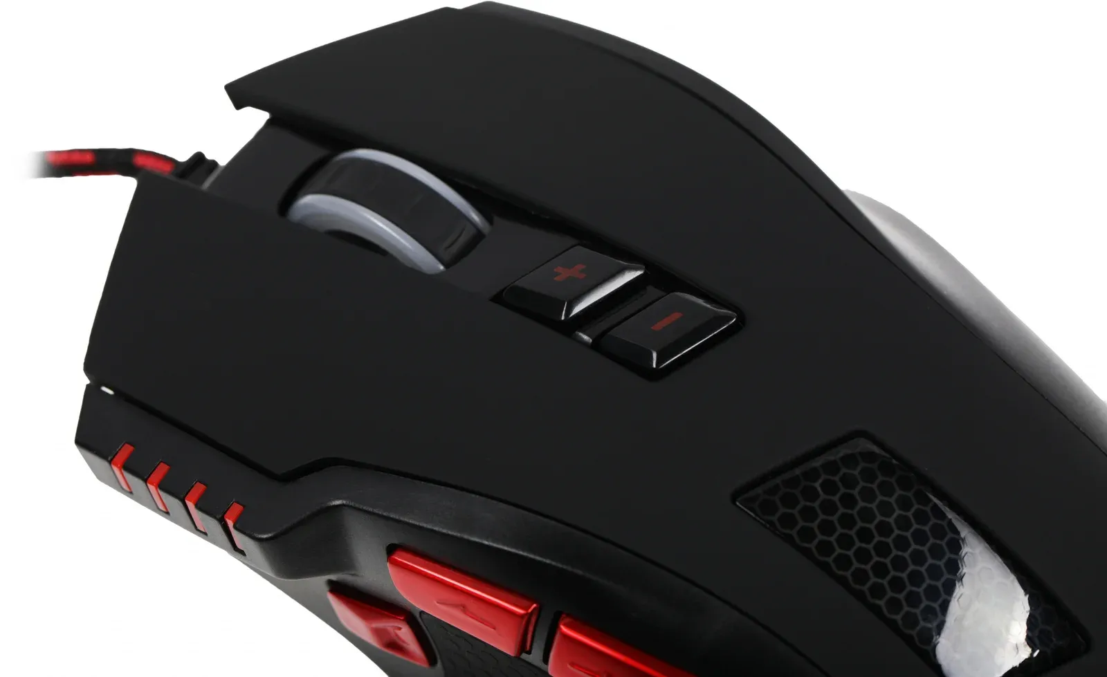 Мышь Оклик 806G черный/красный оптическая 3200dpi USB 8but 1431646 - фото 7