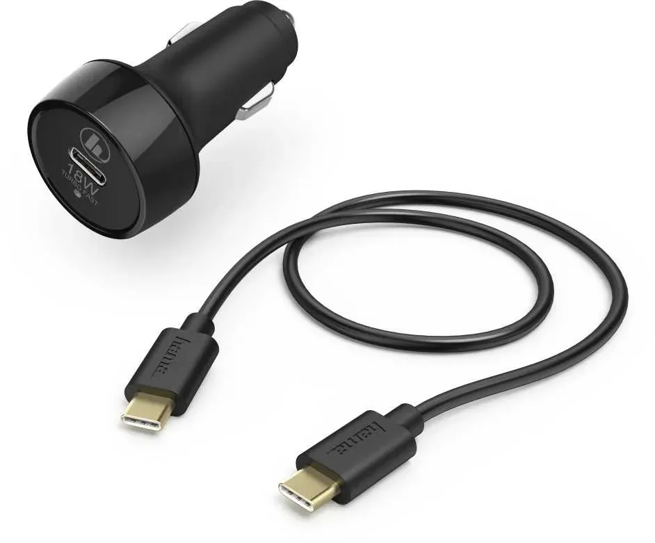 Автомобильное зар./устр. Hama H-183327 18W 3A PD+QC USB Type-C универсальное черный 00183327