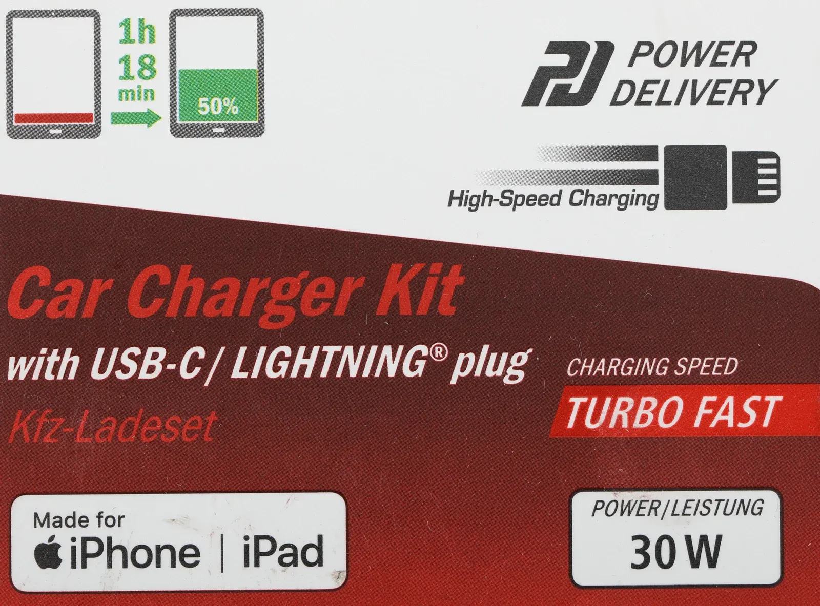 Автомобильное зар./устр. Hama H-183317 30W 3A PD USB Type-C для Apple белый 00183317 - фото 2