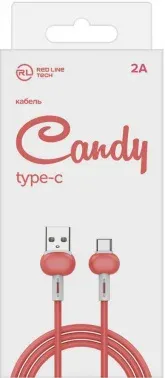 Кабель Redline Candy УТ000021994 USB m-USB Type-C m 1м красный - фото 4