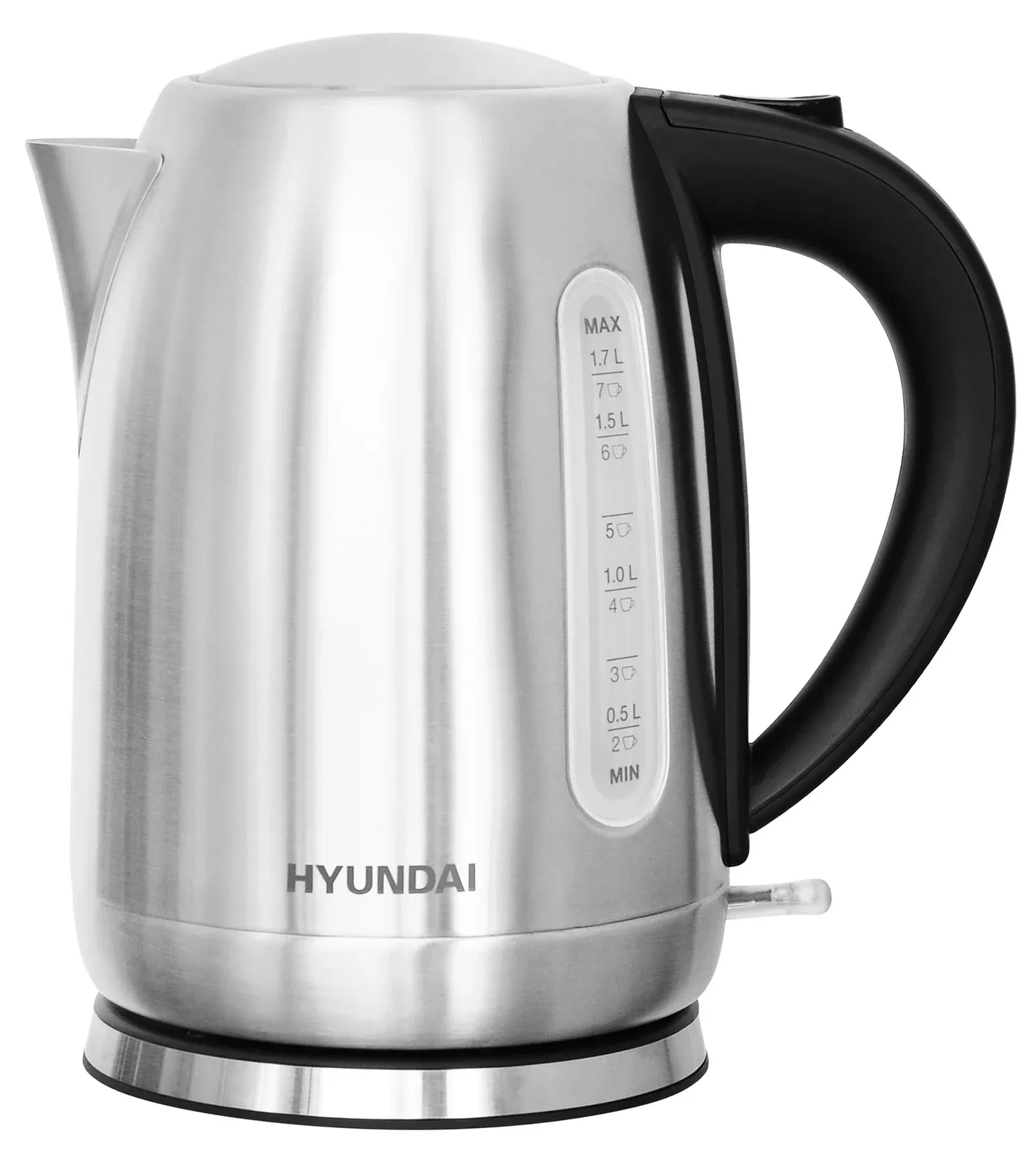Чайник электрический Hyundai HYK-S2014 1.7л. 2000Вт серебристый/черный корпус: металл - фото 5