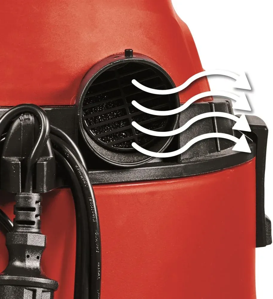 Строительный пылесос Einhell TC-VC 1825 1250Вт уборка: сухая/влажная/выдув/сбор воды красный - фото 3
