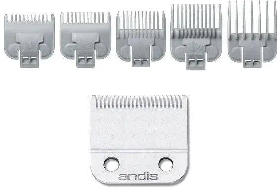 Машинка для стрижки Andis US-1 Fade in Barber Pole Design белый/рисунок насадок в компл:5шт - фото 5