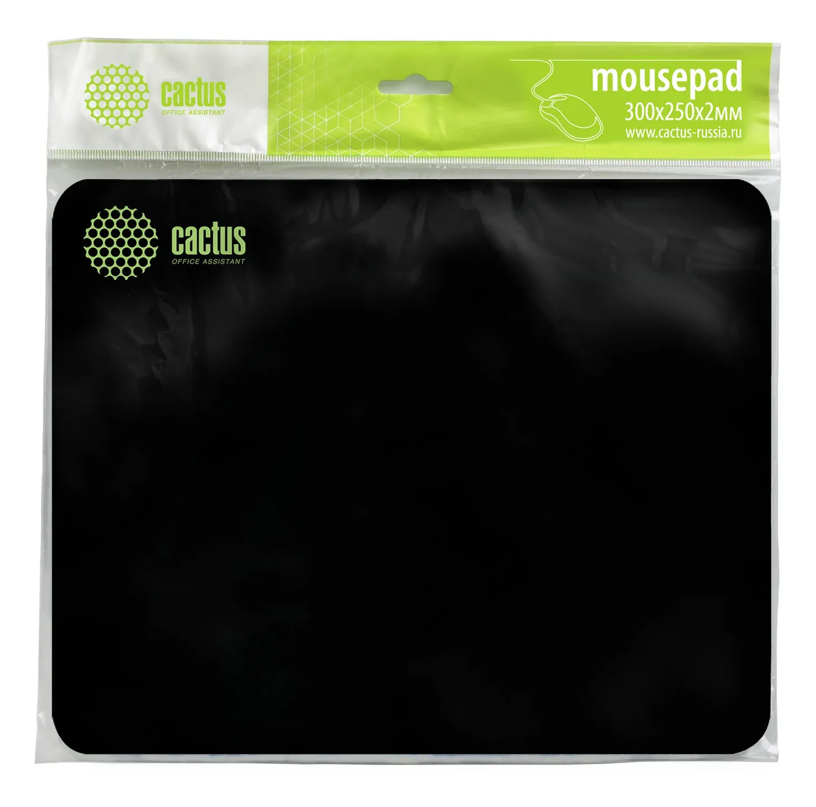 Коврик для мыши Cactus Black черный 300x250x2мм CS-MP-P01M - фото 1