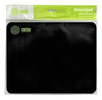 Коврик для мыши Cactus Black черный 300x250x2мм CS-MP-P01M - фото 4