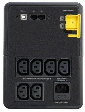 Источник бесперебойного питания APC Back-UPS BX1200MI 650Вт 1200ВА черный - фото 5