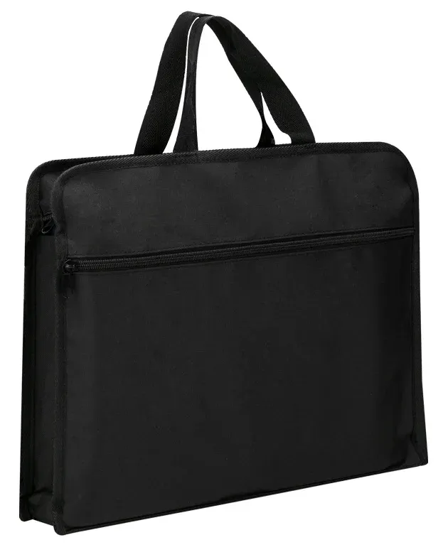 Папка-портфель Deli 63753BLACK 2 отдел. A4 текстиль черный - фото 4