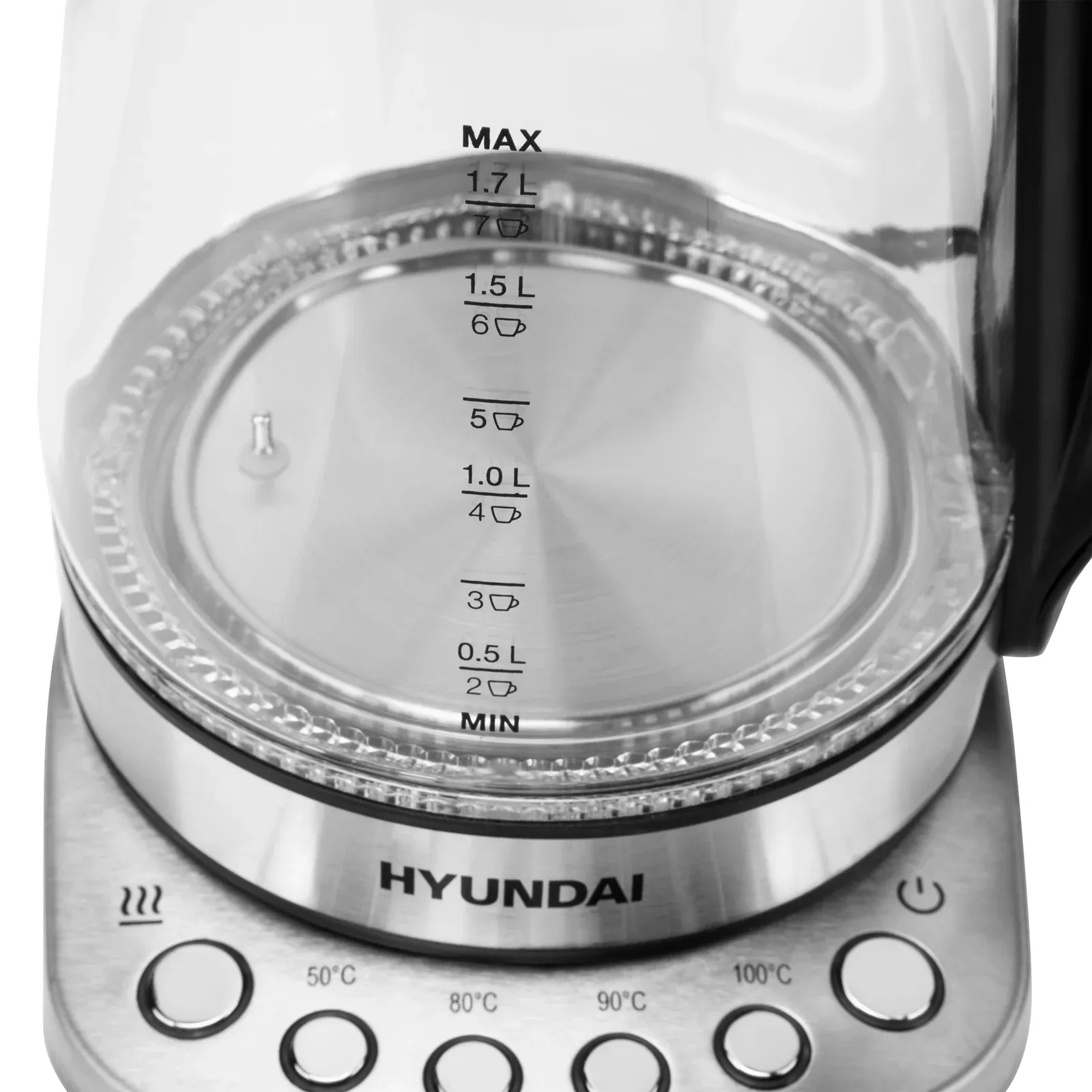 Чайники HYUNDAI HYK-G3026 серебристый - фото 1