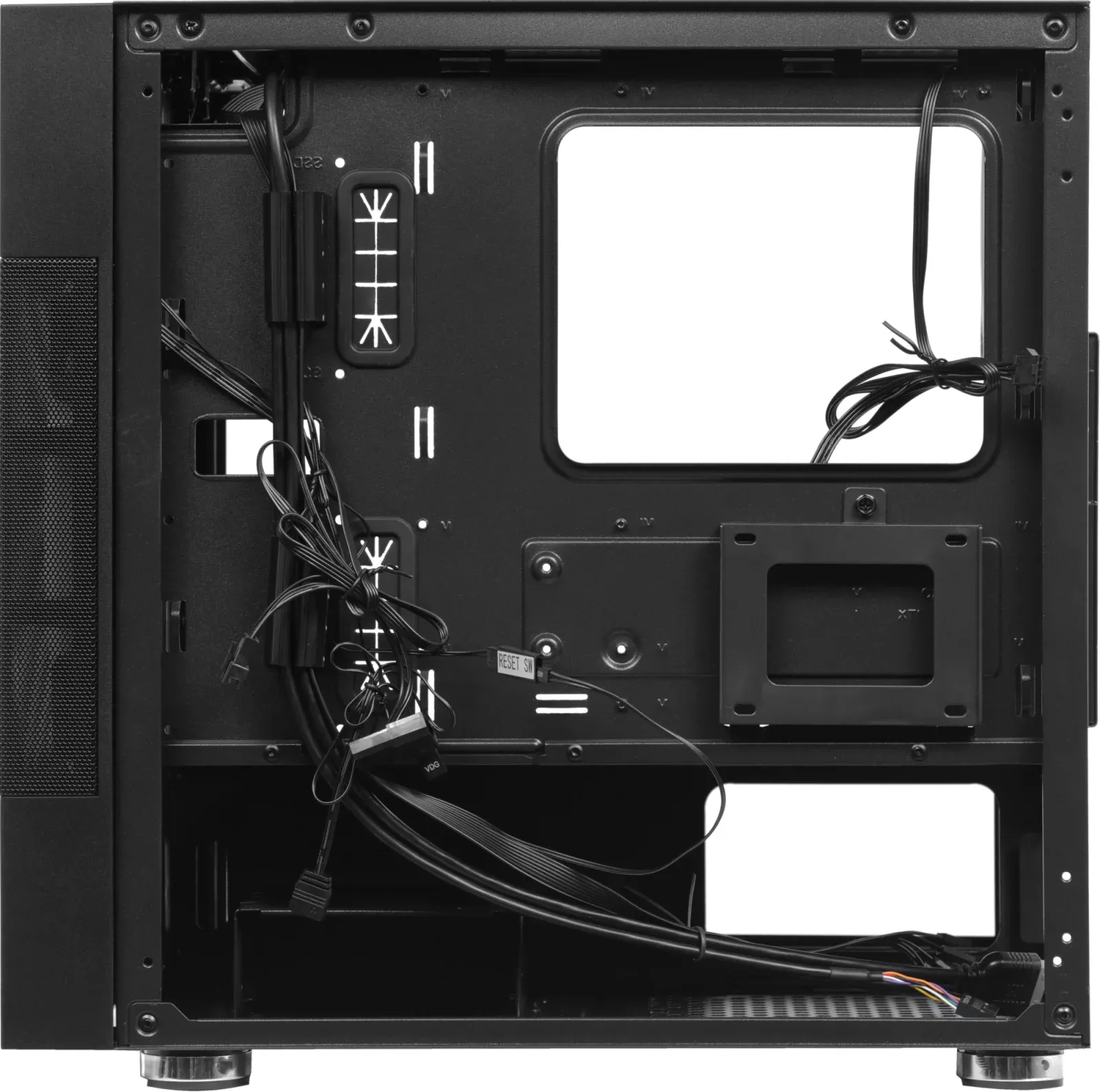 Корпус Aerocool Atomic-G-BK-v1 черный без БП mATX 2x120mm 2x140mm 2xUSB3.0 audio bott PSU - фото 7