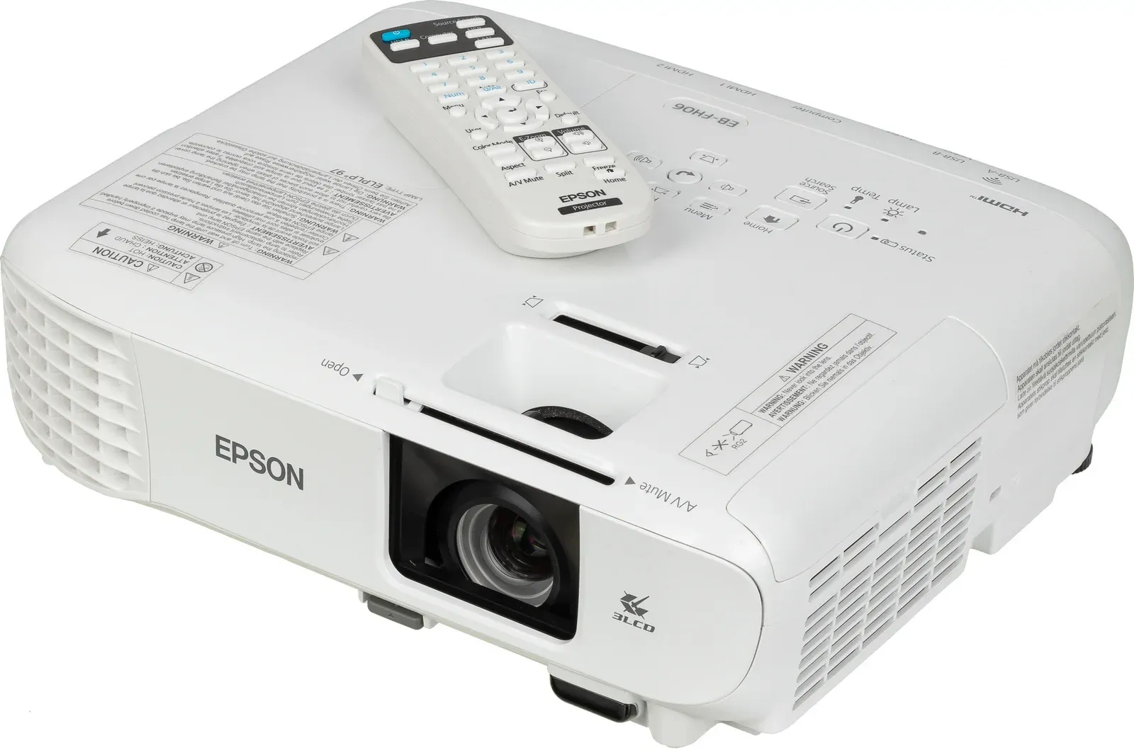 Проектор Epson EB-FH06 LCD 3500Lm 1920x1080 16000:1 ресурс лампы:6000часов 1xUSB typeA 1xUSB typeB 2xHDMI 2.7кг, белый - фото 2