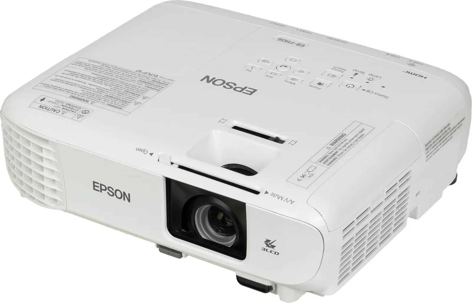 Проектор Epson EB-FH06 LCD 3500Lm 1920x1080 16000:1 ресурс лампы:6000часов 1xUSB typeA 1xUSB typeB 2xHDMI 2.7кг, белый - фото 3