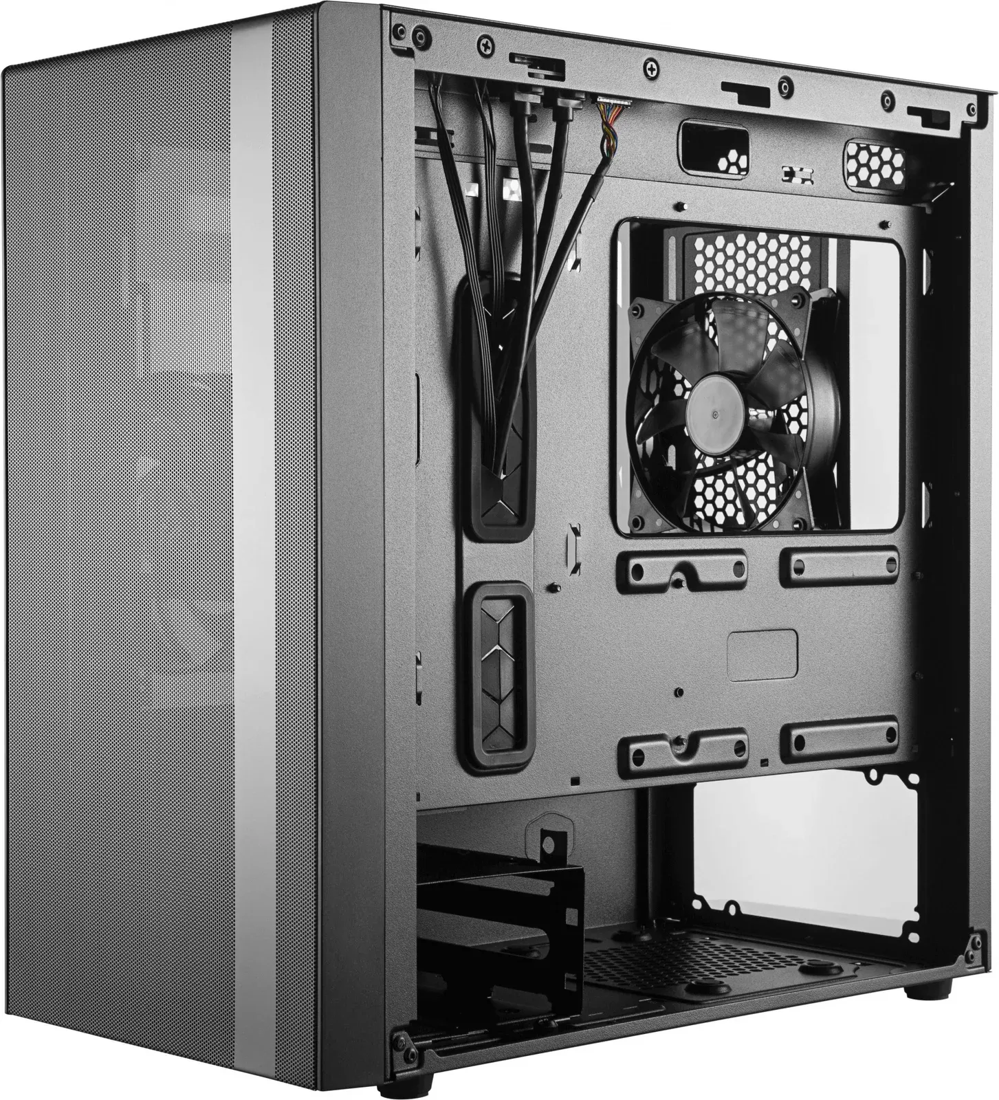 Корпус Cooler Master MasterBox NR400 w/o ODD черный без БП mATX 4x120mm 4x140mm 2xUSB3.0 audio bott PSU - фото 3