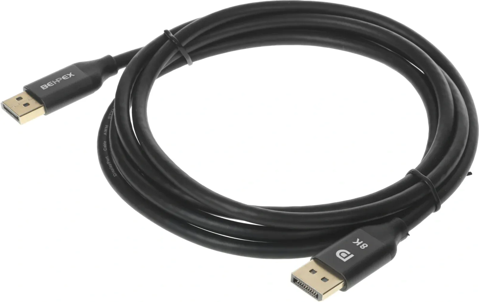 Кабель Ultra HD ver1.4 DisplayPort m DisplayPort m 2м черный пакет - фото 4