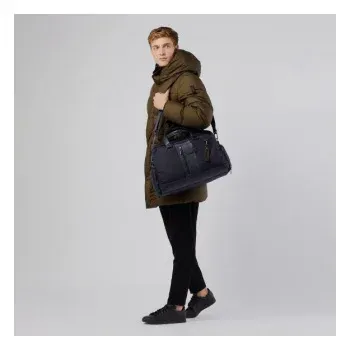 Сумка дорожная Piquadro Brief2 BV4447BR2/BLU синяя нейлон/натур.кожа, 31 л - фото 8