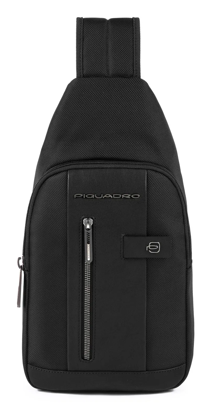 Рюкзак слинг Piquadro Brief2 CA4536BR2/N черный нейлон/натур.кожа - фото 1