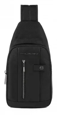 Рюкзак слинг Piquadro Brief2 CA4536BR2/N черный нейлон/натур.кожа - фото 6