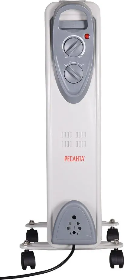 Радиатор масляный Ресанта ОМ-9А 2000Вт белый - фото 7