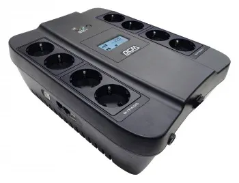 Источник бесперебойного питания Powercom Spider SPD-1100U LCD USB 605Вт 1100ВА черный - фото 3