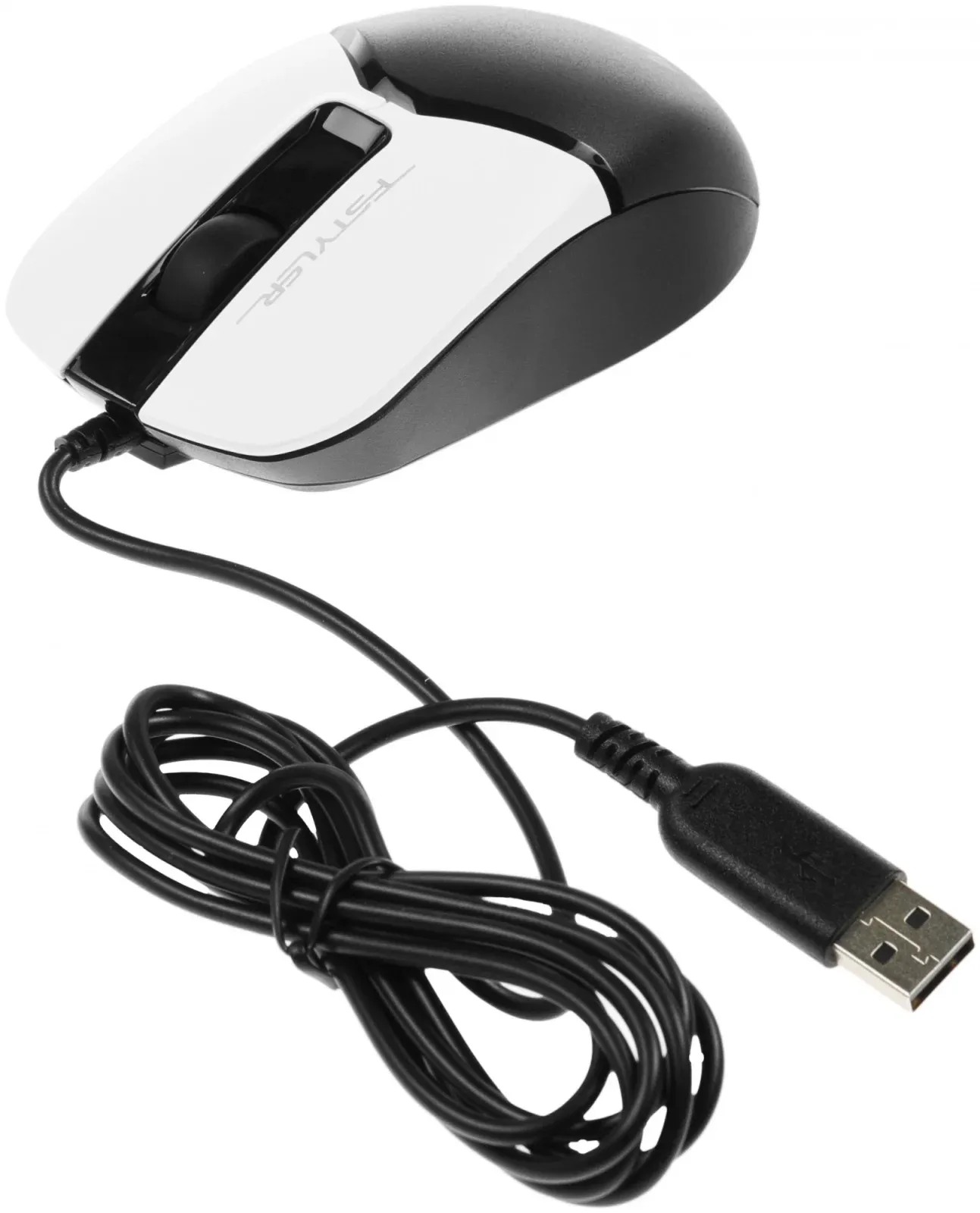 Мышь A4Tech Fstyler FM12 Panda белый/черный оптическая 1200dpi USB 3but - фото 6