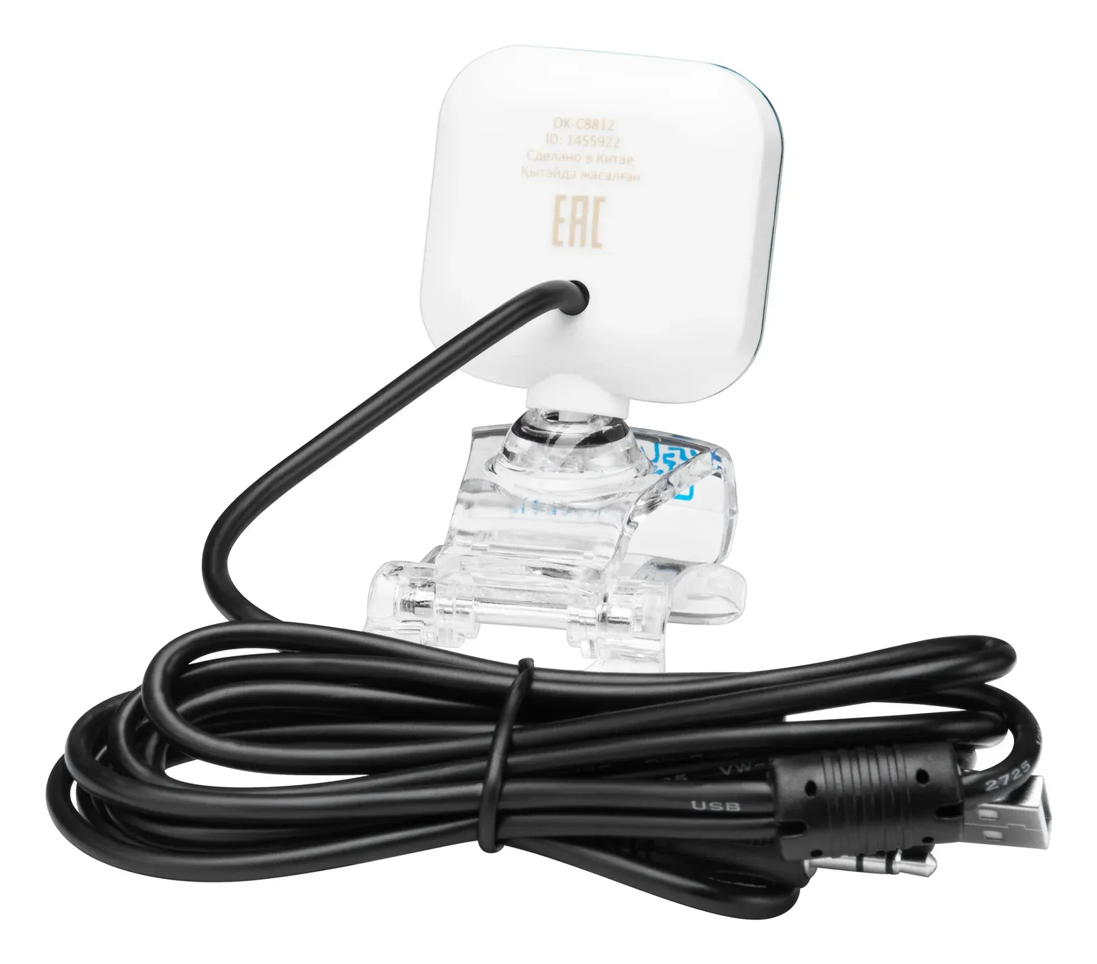 Камера Web Оклик OK-C8812 белый 0.3Mpix 640x480 USB2.0 с микрофоном - фото 1